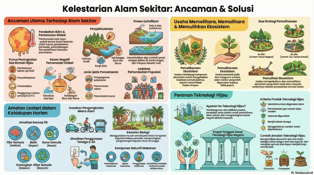 Nota Biologi Tingkatan 5 Bab 10: Kelestarian Alam Sekitar