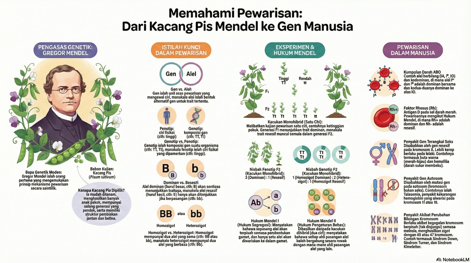 Nota Biologi Tingkatan 5 Bab 11: Pewarisan