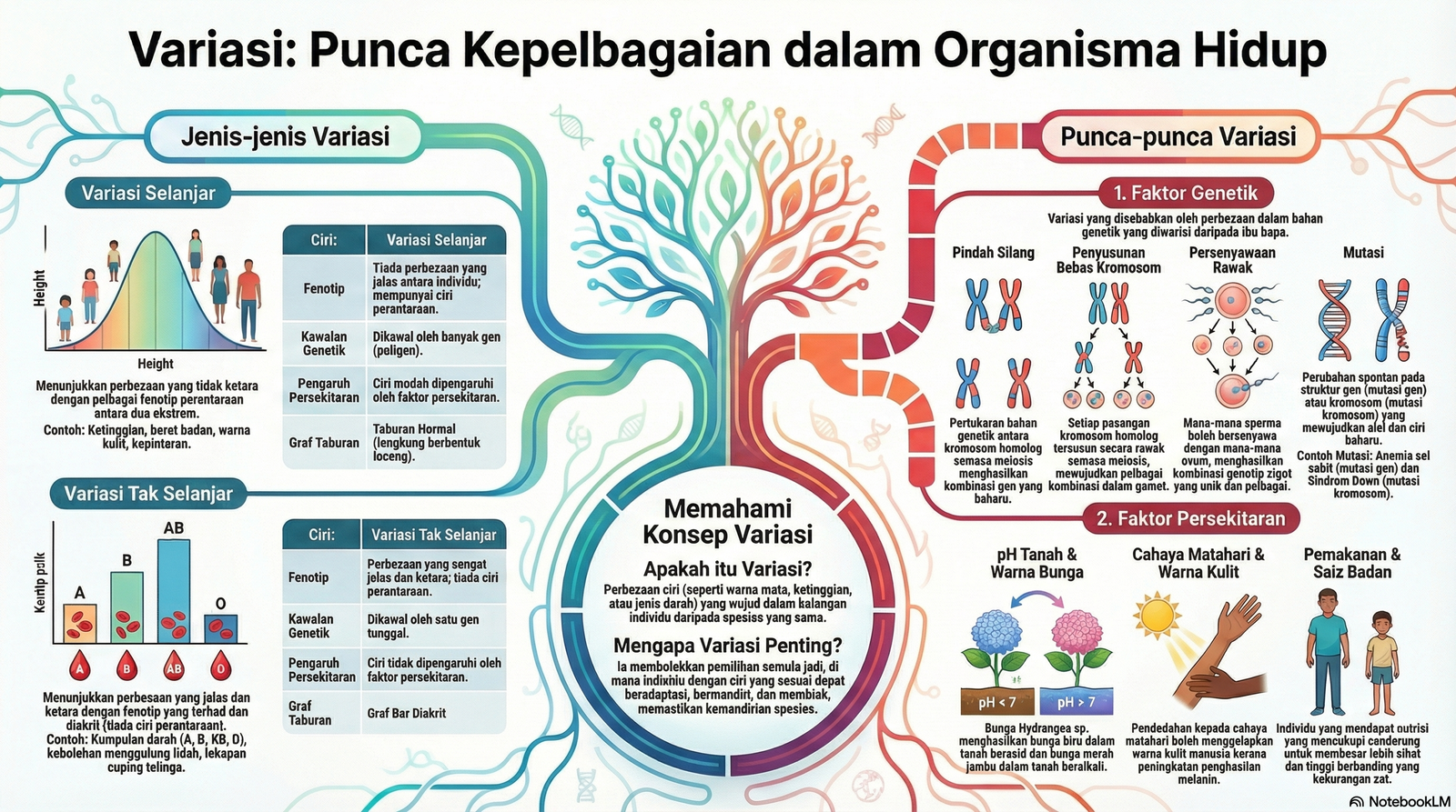 Nota Biologi Tingkatan 5 Bab 12: Variasi