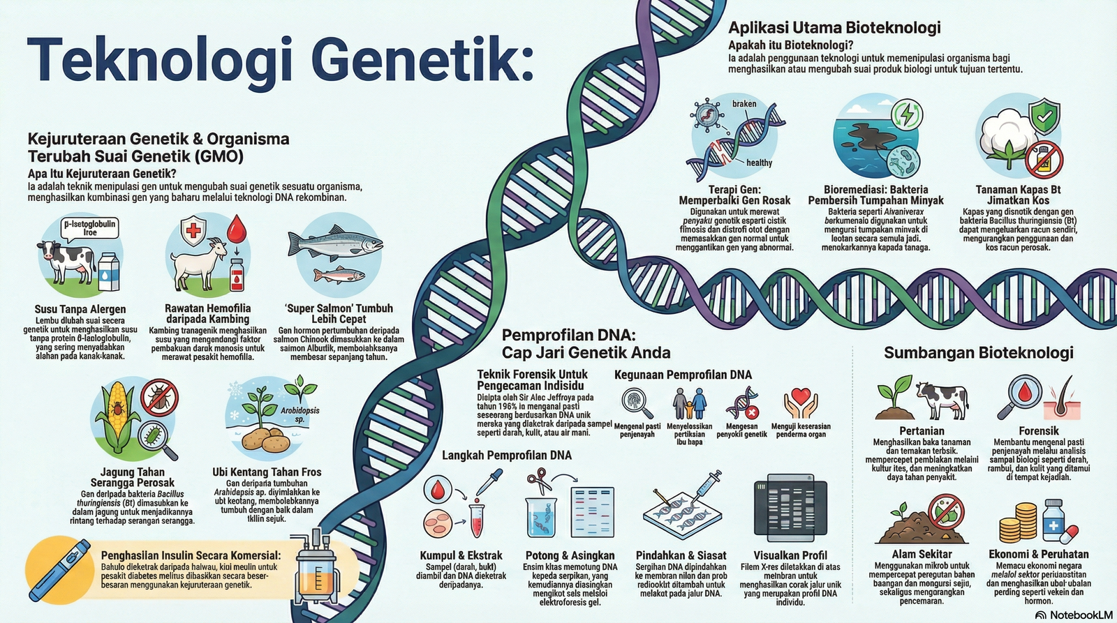 Nota Biologi Tingkatan 5 Bab 13: Kejuruteraan Genetik Dan Bioteknologi