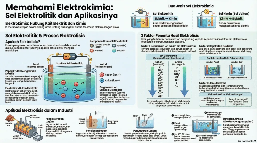 Nota Sains Bab 6 Tingkatan 5: ELEKTROKIMIA