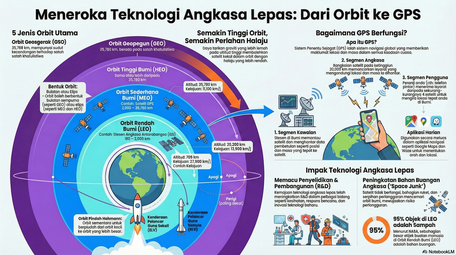 Nota Sains Bab 9 Tingkatan 5: TEKNOLOGI ANGKASA LEPAS