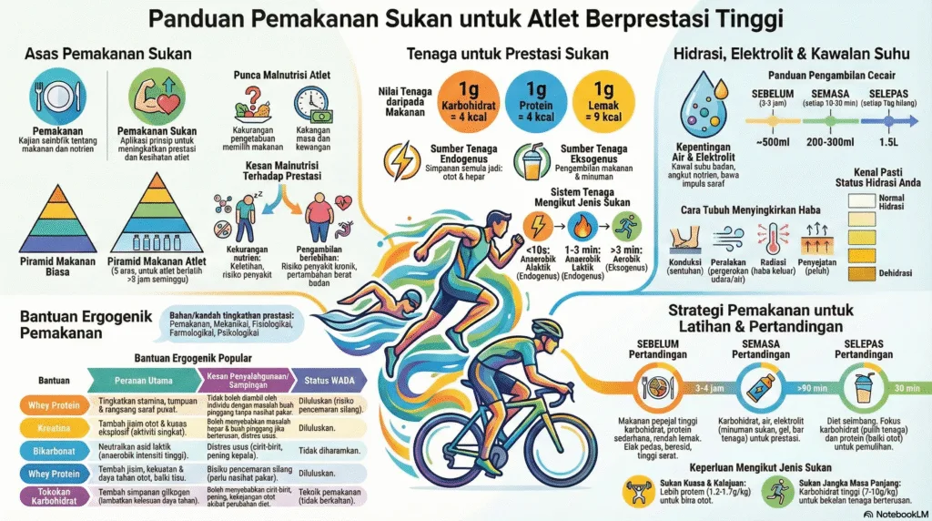 Nota Sains Sukan Tingkatan 5 Bab 5: Pemakanan Sukan