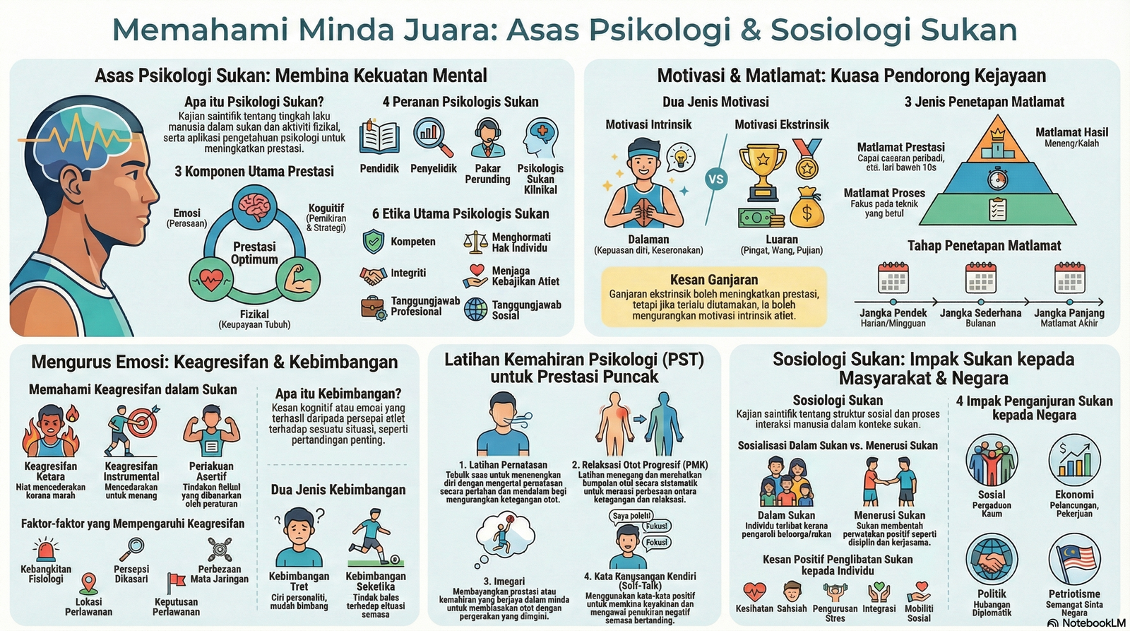 Nota Sains Sukan Tingkatan 5 Bab 6: Asas Psikologi Sukan Dan Sosiologi Sukan