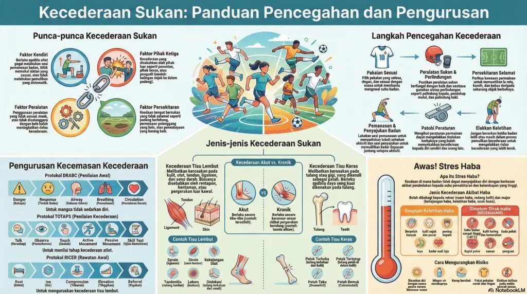 Nota Sains Sukan Tingkatan 5 Bab 7: Kecederaan Sukan Dan Langkah Pencegahan