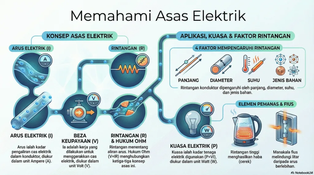 Nota Sains Tambahan Tingkatan 5 Bab 7: Elektrik