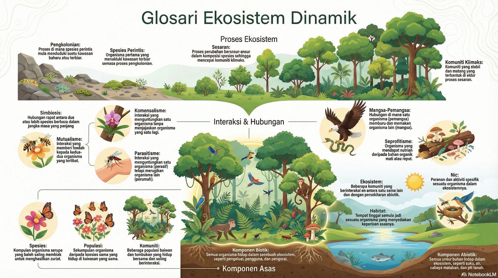 Nota Sains Tambahan Tingkatan 4 Bab 2: Ekosistem Dinamik