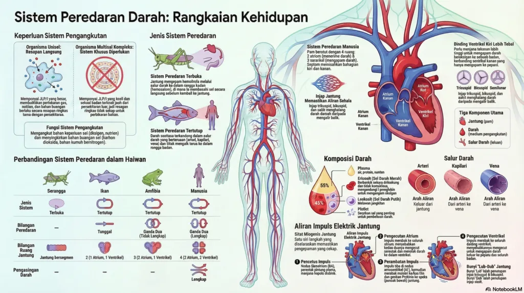 Nota Biologi Tingkatan 4 Bab 10: Pengangkutan Dalam Manusia Dan Haiwan