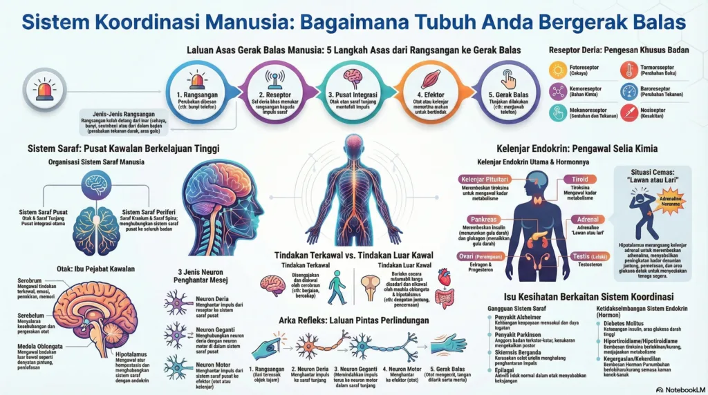 Nota Biologi Tingkatan 4 Bab 12: Koordinasi Dan Gerak Balas Dalam Manusia