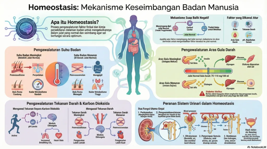 Nota Biologi Tingkatan 4 Bab 13: Homeotasis Dan Sistem Urinari Manusia