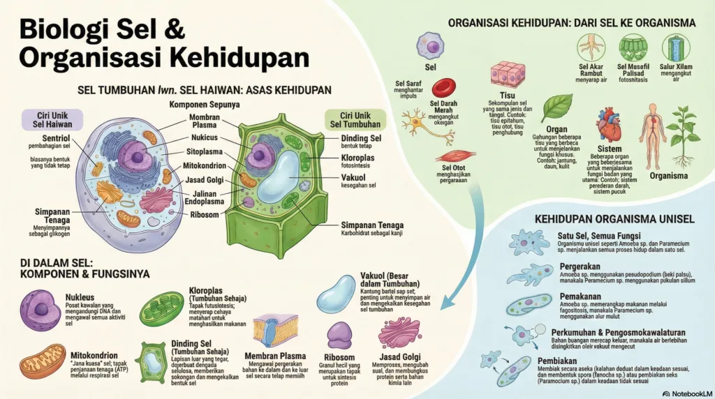 Nota Biologi Tingkatan 4 Bab 2: Biologi Sel Dan Organisasi Sel