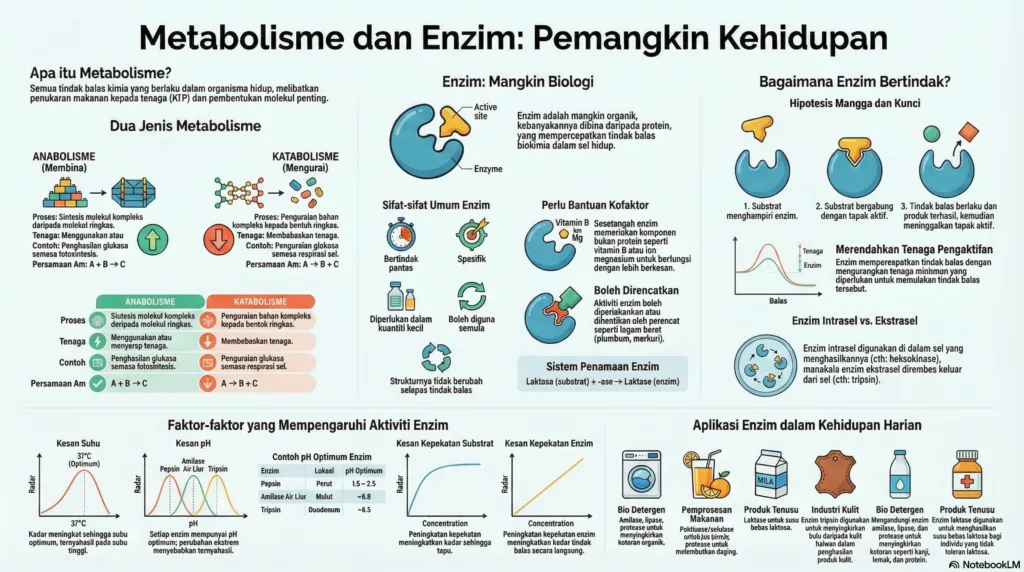 Nota Biologi Tingkatan 4 Bab 5: Metabolisme Dan Enzim