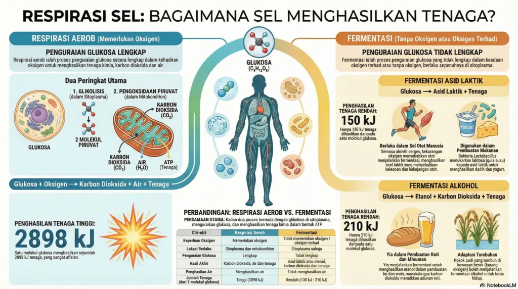 Nota Biologi Tingkatan 4 Bab 7: Respirasi Sel