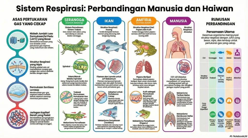 Nota Biologi Tingkatan 4 Bab 8: Sistem Respirasi Dalam Manusia Dan Haiwan