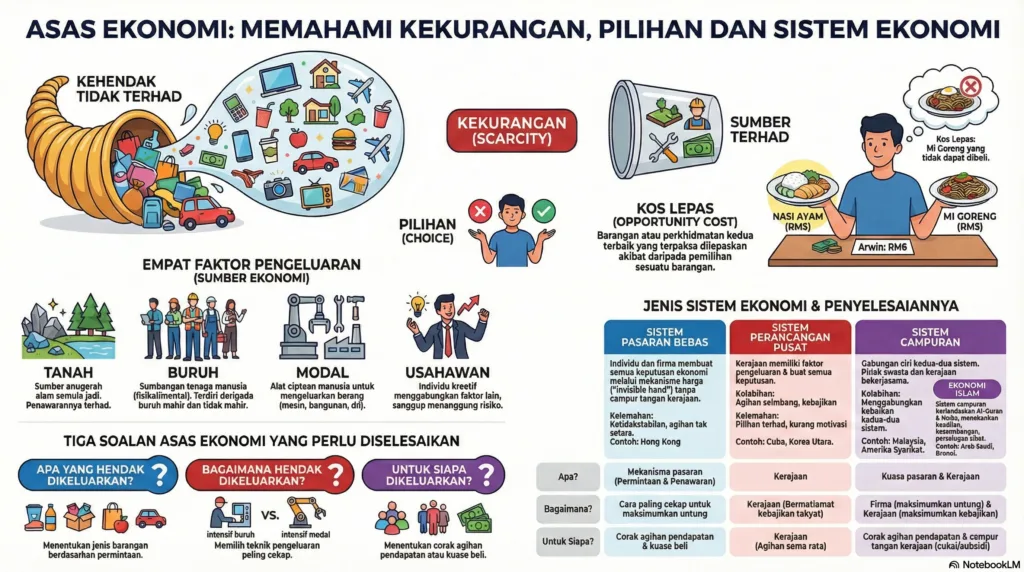 Nota Ekonomi Tingkatan 4 Bab 1: Pengenalan kepada Ekonomi