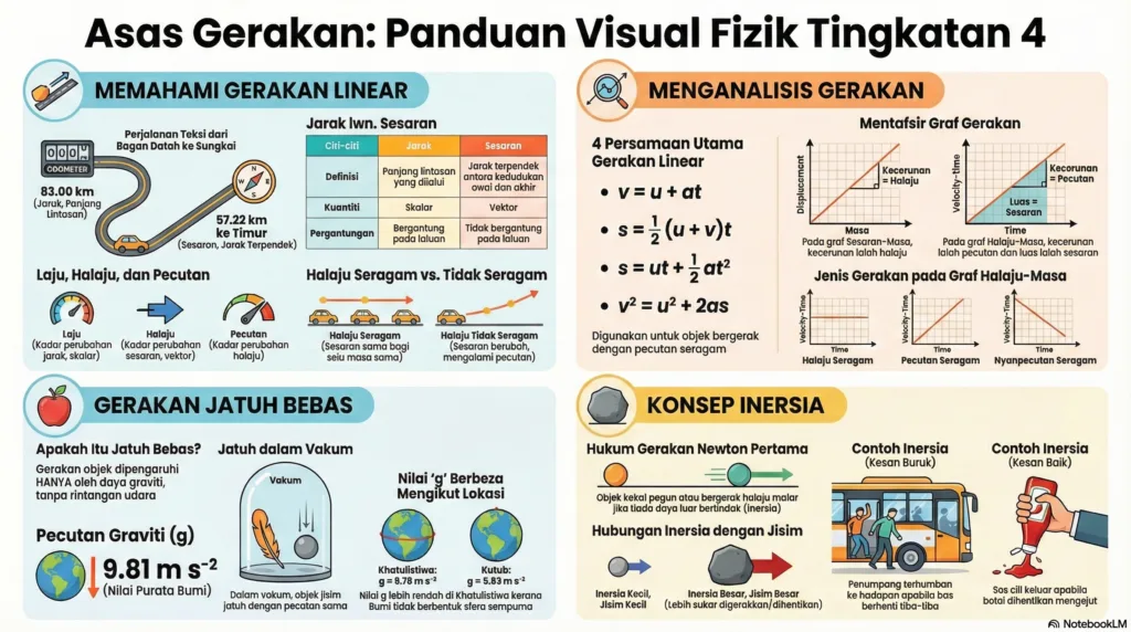 Nota Fizik Tingkatan 4 Bab 2: Daya Dan Gerakan I
