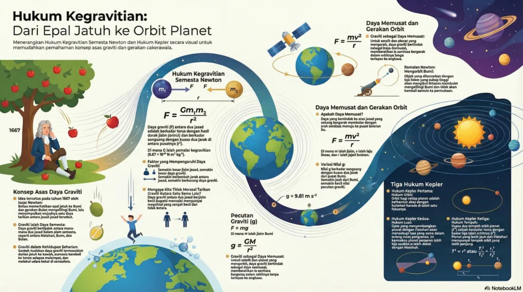 Nota Fizik Tingkatan 4 Bab 3: Kegravitian