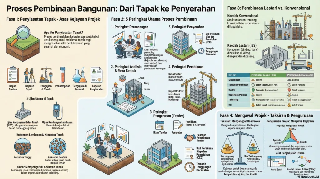 Nota Pengajian Kejuruteraan Awam Tingkatan 4 Bab 3: Pembinaan Bangunan 