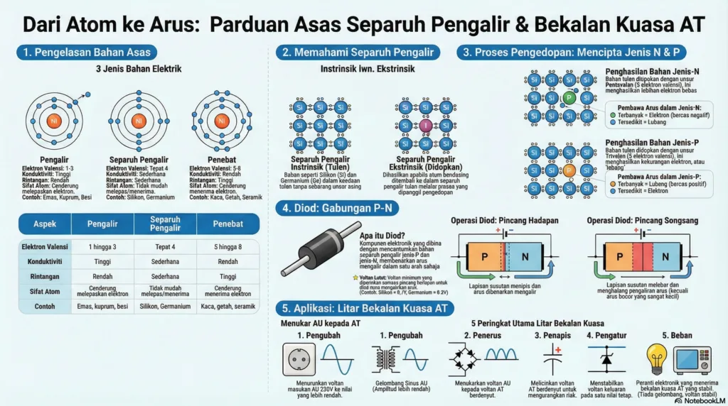 Nota Pengajian Kejuruteraan Elektrik Dan Elektronik Tingkatan 4 Bab 3: Sistem Bekalan Arus Terus (AT)