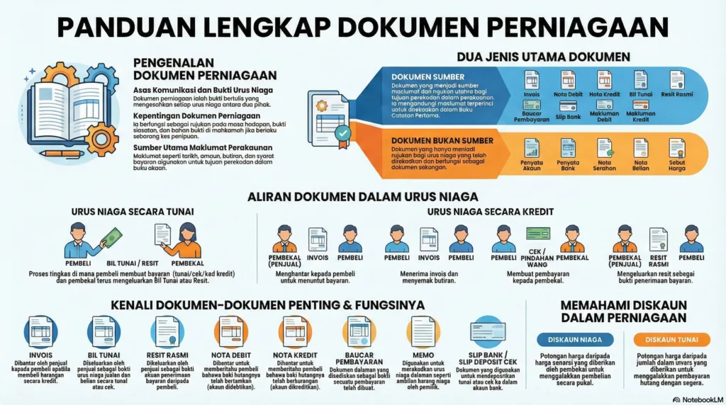 Nota Prinsip Perakaunan Tingkatan 4 Bab 3: Dokumen Perniagaan Sebagai Sumber Maklumat