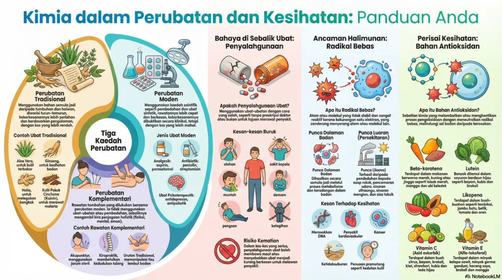 Nota Sains Tingkatan 4 Bab 10: Kimia Dalam Perubatan Dan Kesihatan
