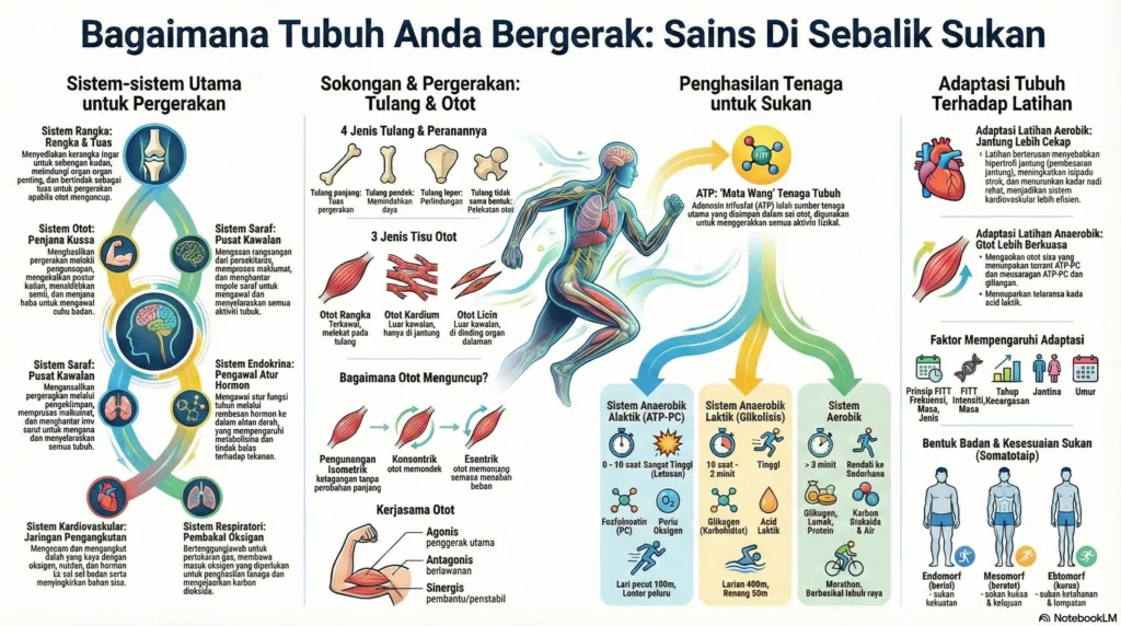 Nota Sains Sukan Tingkatan 4 Bab 2: Fungsi Sistem Tubuh Dalam Pergerakan 
