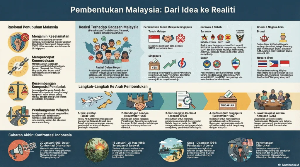 Nota Sejarah Tingkatan 5 Bab 5: Pembentukan Malaysia