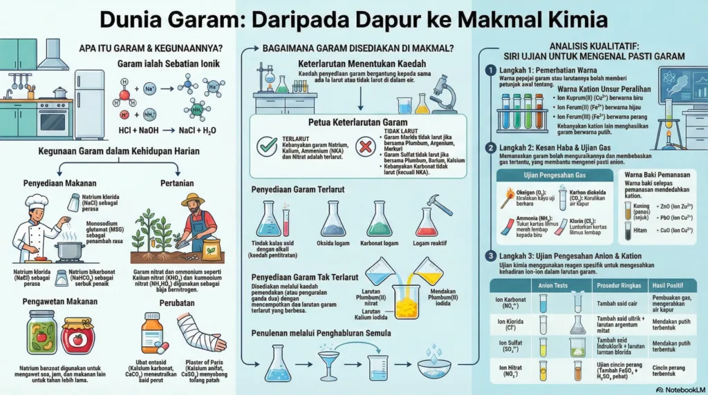 Nota Sains Tambahan Tingkatan 5 Bab 2: Garam