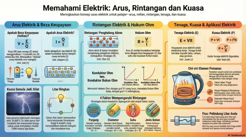 Nota Sains Tambahan Tingkatan 5 Bab 7: Elektrik
