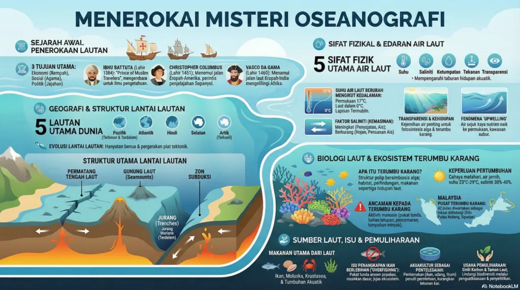Nota Sains Tambahan Tingkatan 5 Bab 8: Oseanografi